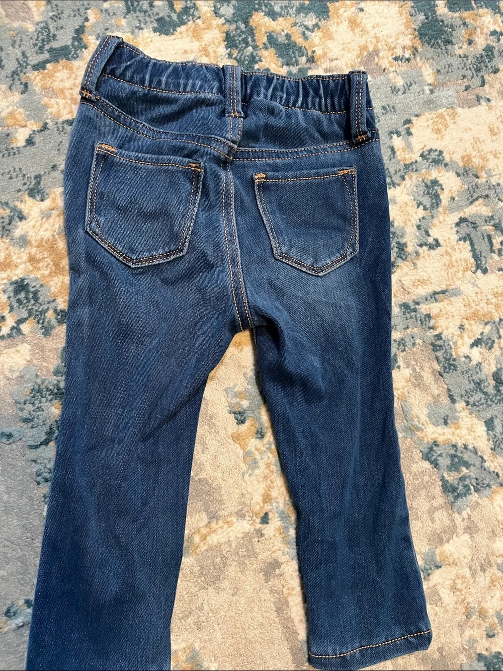 Old Navy Toddler Jeans Dark Blue Wash Rockstar Jeggings Adjustable Waist Sz18/24